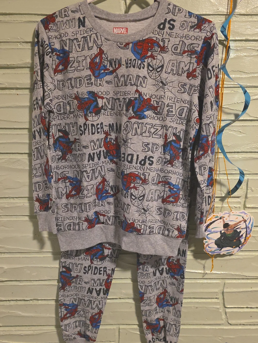 Marvel Kids Grey, Red & Blue Spider-Man Pajama Set